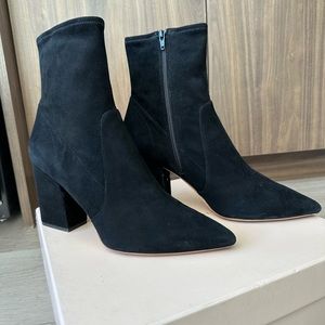 Loeffler Randall black Isla bootie, size 10
